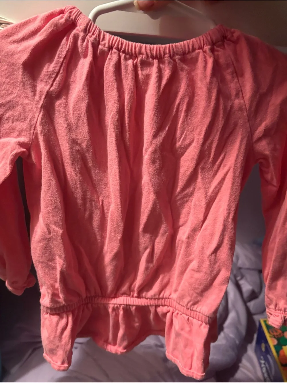 The Children's Place size 3t pink Long Sleeve Ruffle Hem Top